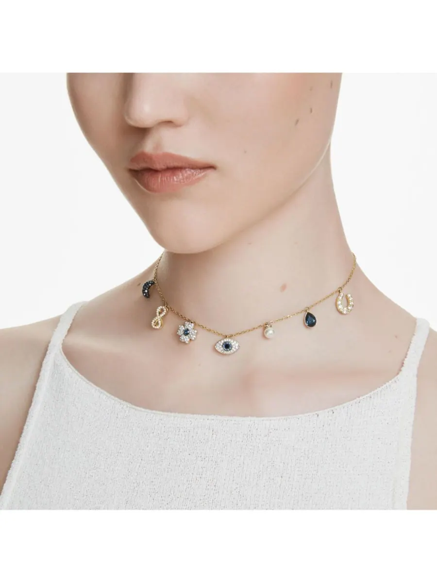 Колье Symbolica с подвесками в виде луны, знака бесконечности, клевера, оберега от сглаза и — изображение 5 из 5
