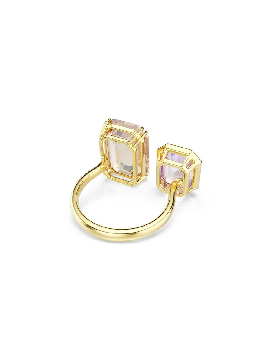 Кольцо Millenia с золотистым покрытием, разноцветное, открытое Swarovski — изображение 6 из 6, оттенок коричневый