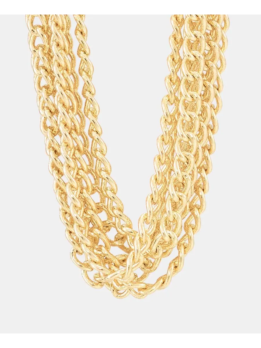Серьги-подвески в виде цепочки из металла золотистого цвета Anne Klein — изображение 4 из 4, оттенок золото
