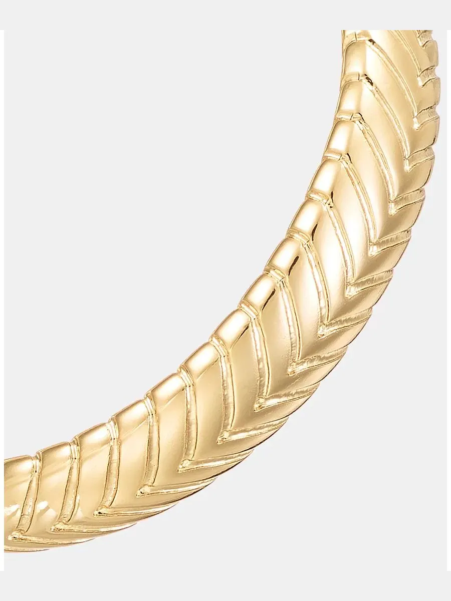 Рельефные овальные серьги-кольца Lauren Ralph Lauren — изображение 4 из 4, оттенок золото