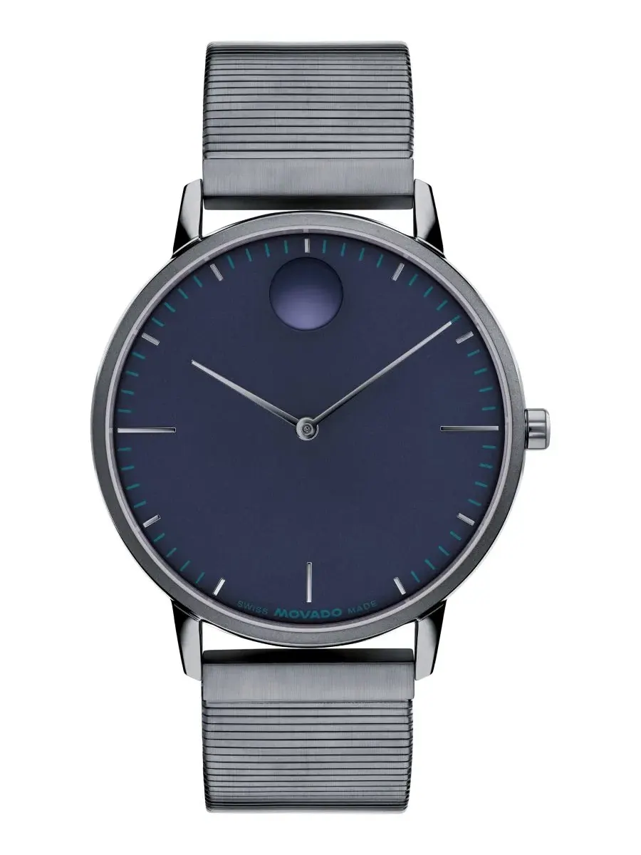 Универсальные часы Movado с швейцарским кварцевым механизмом, ионным покрытием, серой сталью — серый