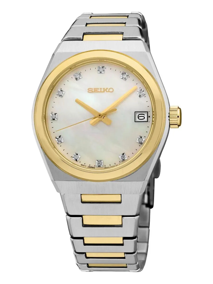 Женские часы с браслетом, 34 мм, с бриллиантами, модель Diamonds Seiko