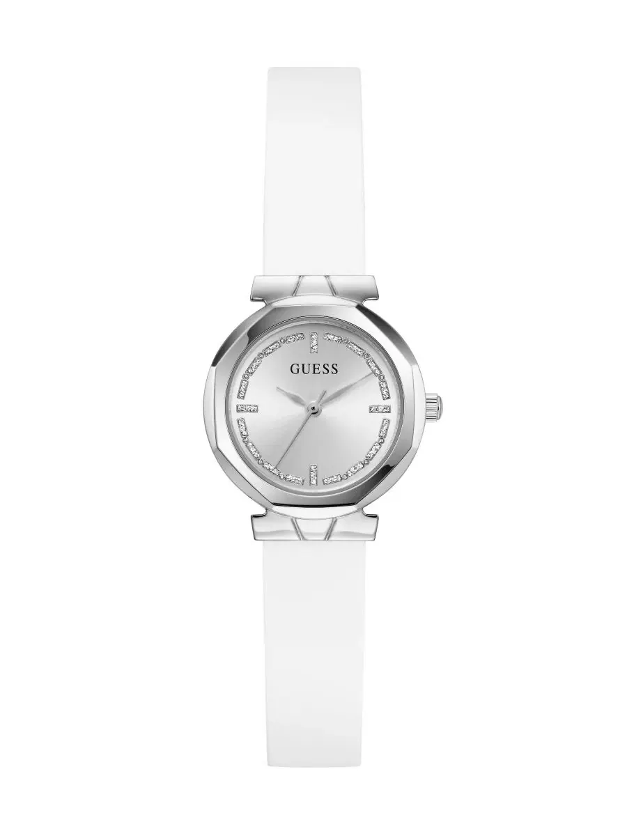 Женские часы с белым силиконовым ремешком, 26 мм GUESS