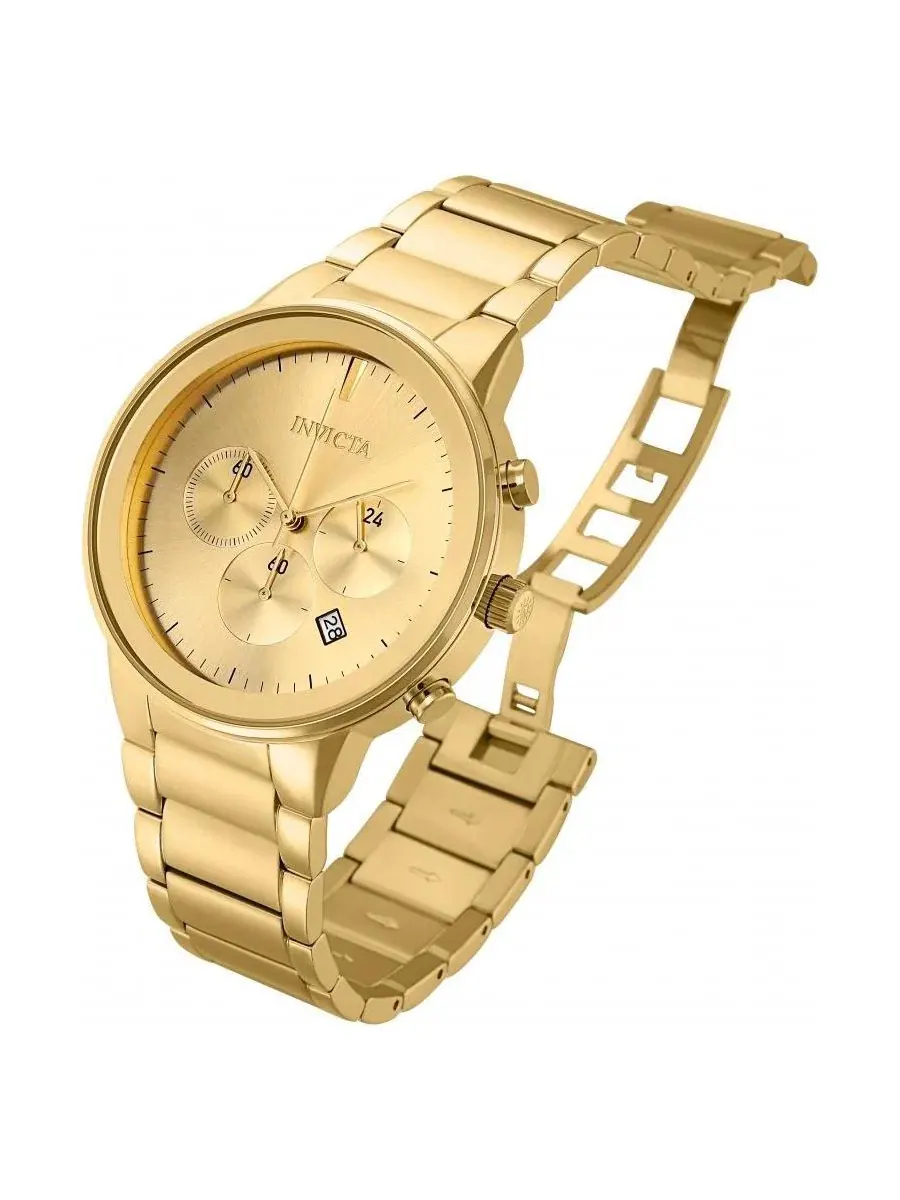 Мужские часы Specialty Quartz Chronograph Dial Watch Invicta — изображение 2 из 3, оттенок золото