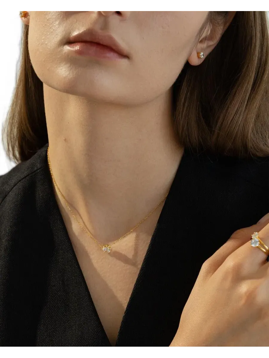 Комплект украшений с кристаллами Estelle Bearfruit Jewelry — изображение 3 из 7, оттенок золото