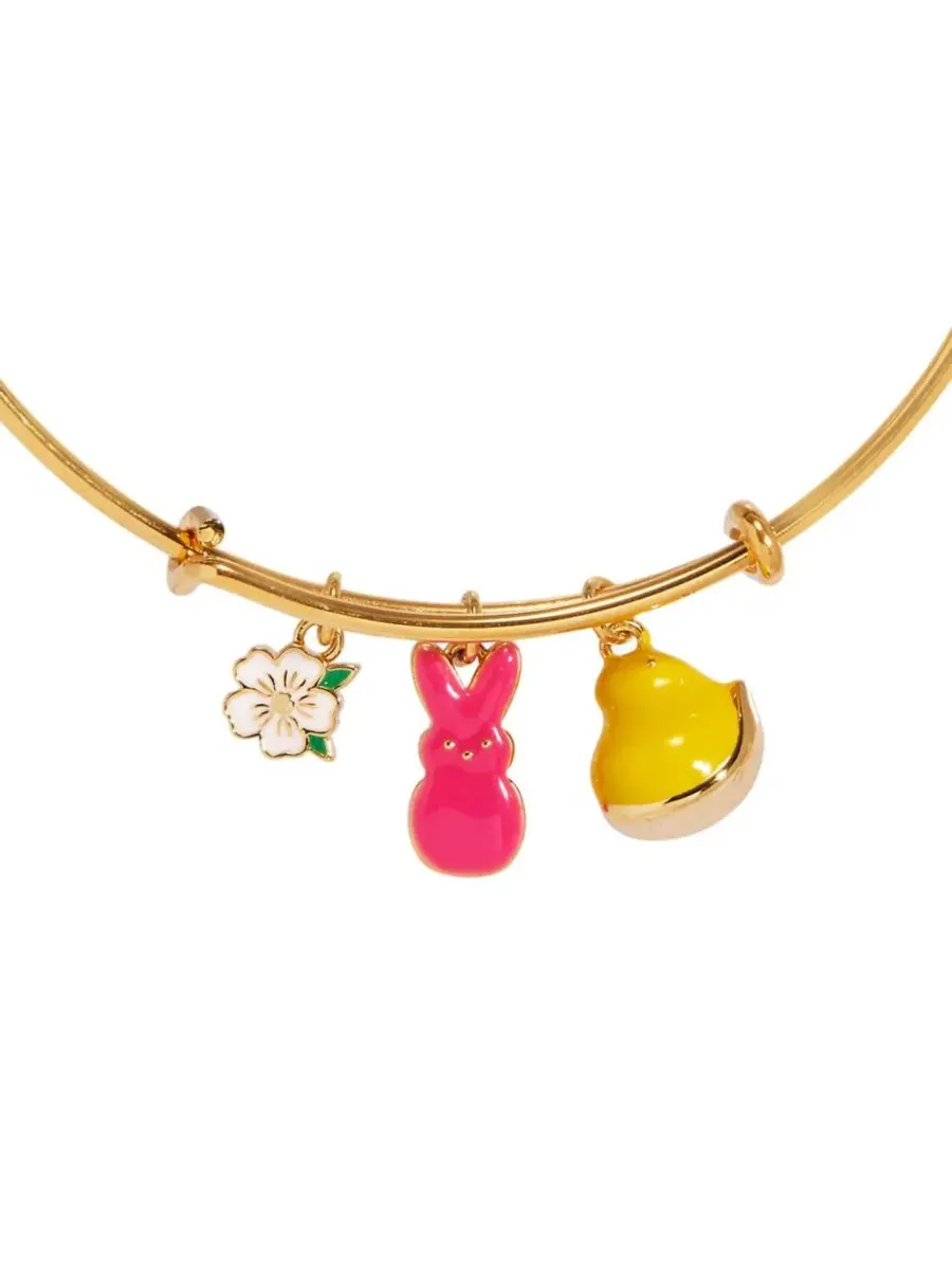 Браслет-манжета с подвесками в виде цыпленка и кролика Peeps Alex And Ani — изображение 2 из 4, оттенок нет цвета