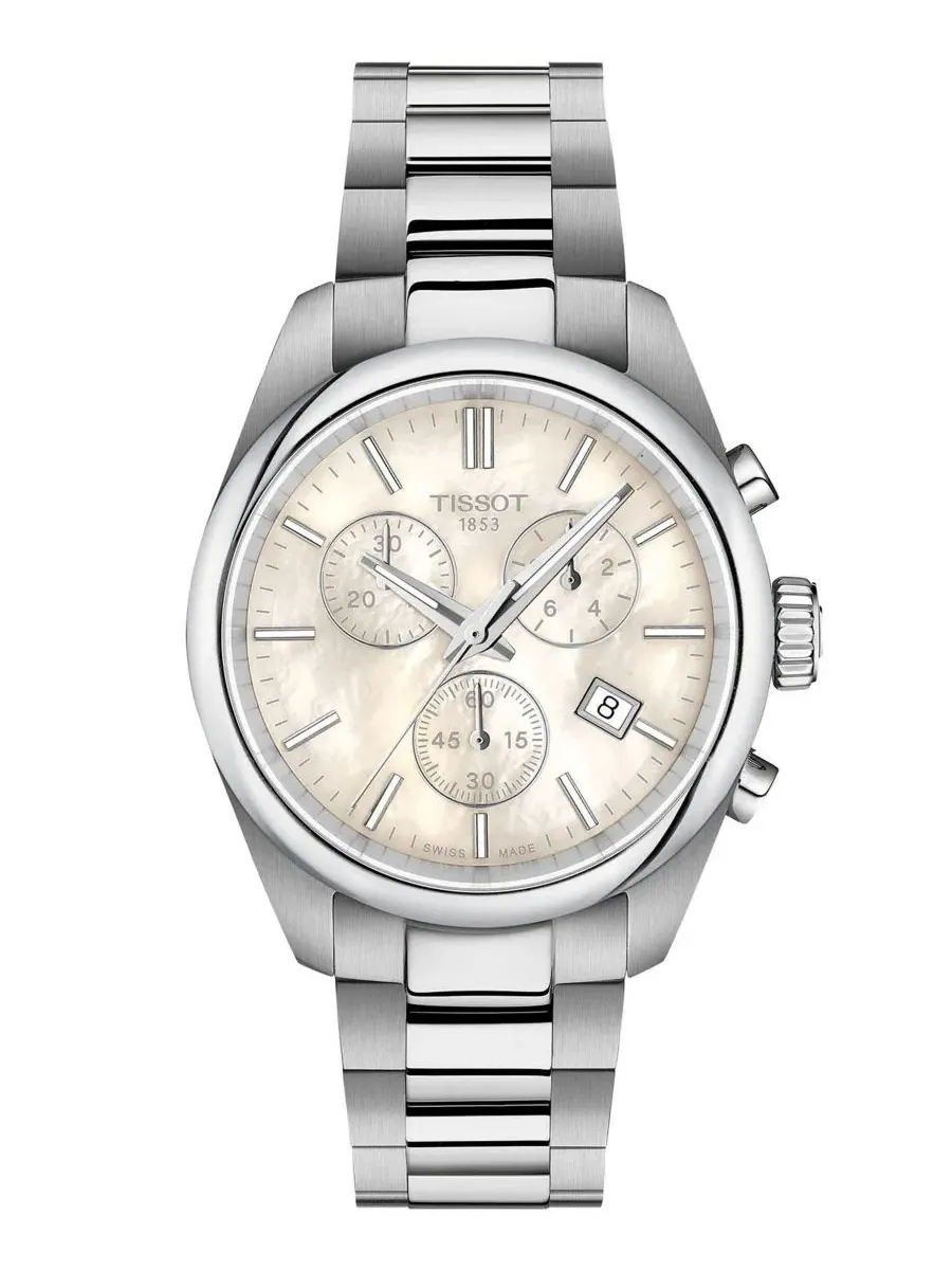 Женские часы с серым стальным браслетом, 36 мм Tissot — изображение 1 из 4, оттенок белый