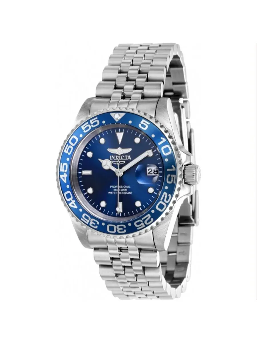 Женские часы Pro Diver Quartz 3 Hand Blue Dial Stainless Steel Bracelet Watch Invicta — изображение 1 из 1, оттенок синий