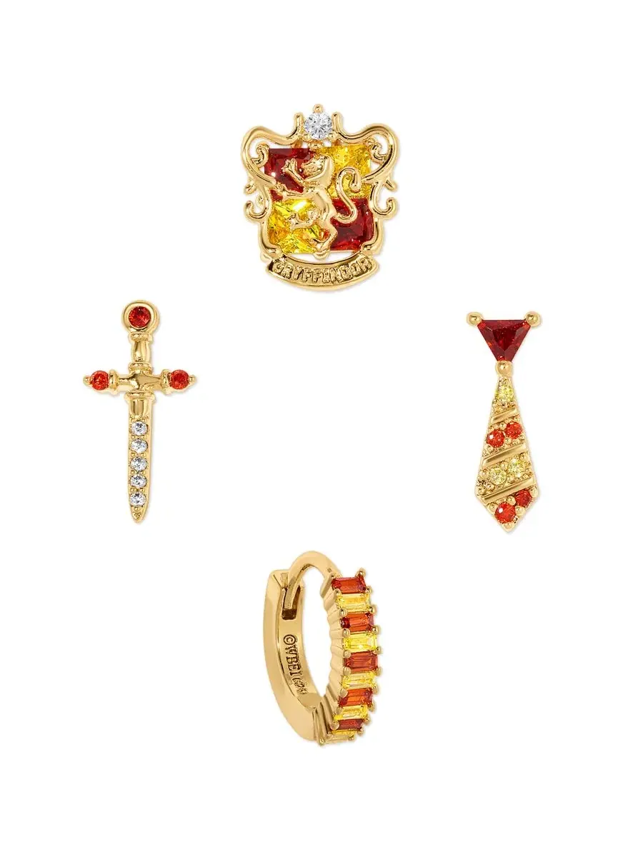 Серьги-пусеты с кристаллами, модель Harry Potter Gryffindor House Crystal Earring Set Girls Crew — изображение 1 из 1