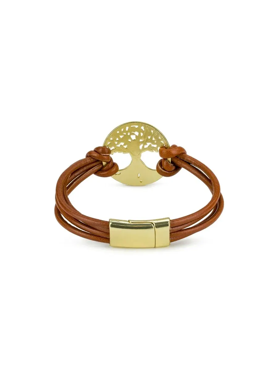 Браслет с кожаной оплеткой и магнитной застежкой Wrapped Leather Collection Magnetic Snap Patricia — изображение 2 из 4