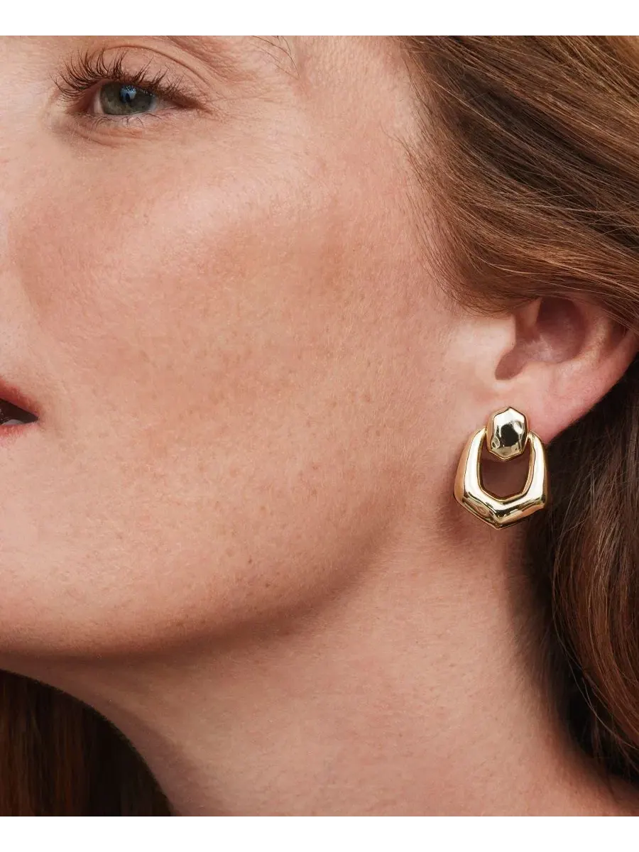 Серьги-подвески Embry Open Frame Drop Kendra Scott — изображение 7 из 8, оттенок золотистый