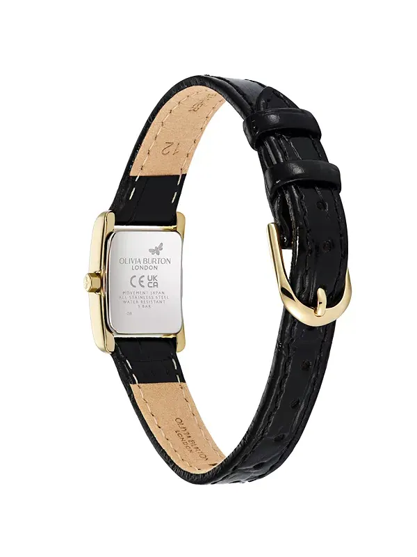 Женские мини-часы Grove с черным ремешком из телячьей кожи, 16 мм Olivia Burton — изображение 4 из 4, оттенок черный