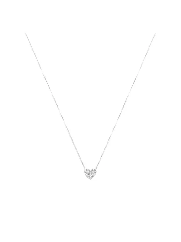 Ожерелье из стерлингового серебра 18 карат с кристаллами в форме сердца Bearfruit Jewelry — изображение 1 из 4