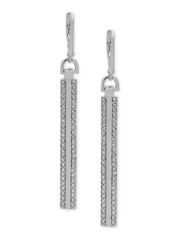 Серьги-Капли с линейным паве Dkny