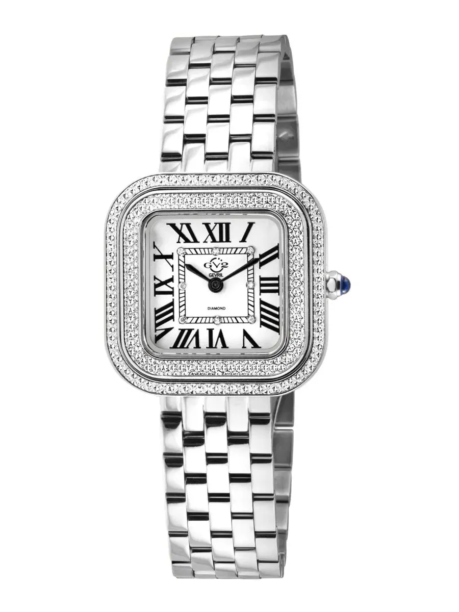 Женские часы Arezzo Swiss Quartz Diamond Hand made Italian leather Strap GV2 by Gevril