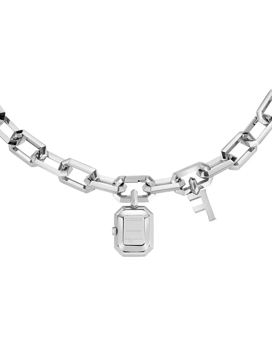 Женские часы Charm с браслетом из нержавеющей стали, 17 мм Ferragamo — изображение 3 из 4, оттенок серебристый