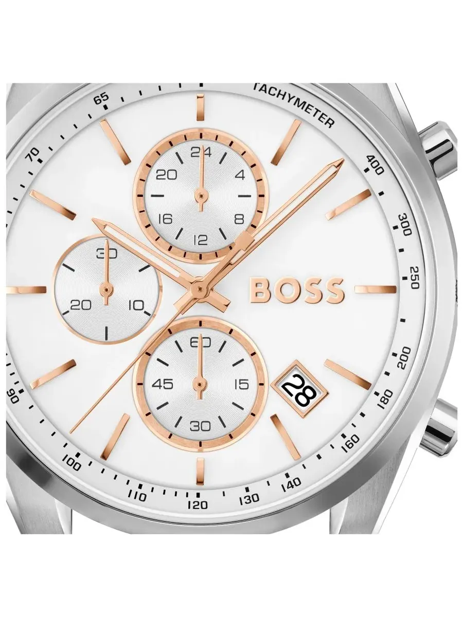 Мужские часы Grand Prix 44 Quartz Chrono Brown Leather Watch Hugo Boss — изображение 4 из 4, оттенок коричневый