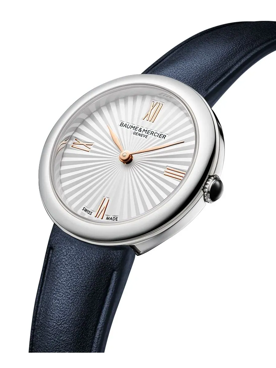 Женские часы De Joia Quartz Navy Leather Watch 28mm Baume & Mercier — изображение 3 из 3, оттенок белый