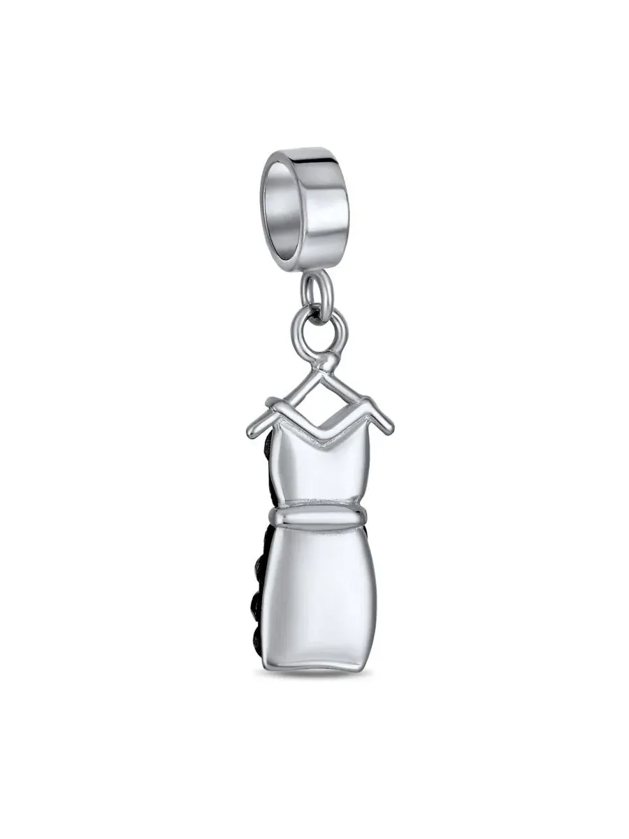 Модный браслет с подвеской из хрусталя и бусинами для европейского стиля Bling Jewelry — изображение 4 из 4, оттенок черный
