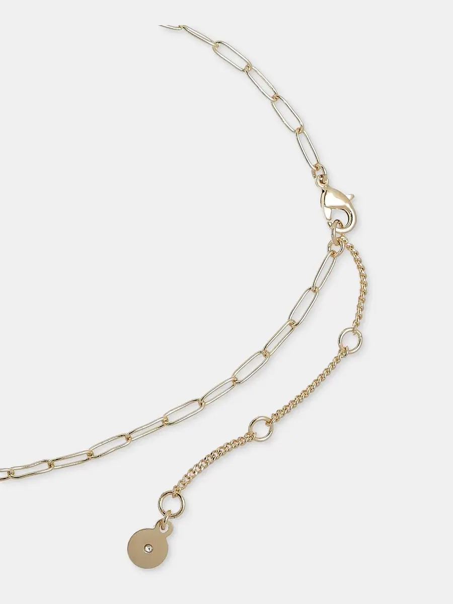 Подвеска-сердце с кристаллами, модель Pavé Heart Pendant DKNY — изображение 4 из 4, оттенок прозрачный