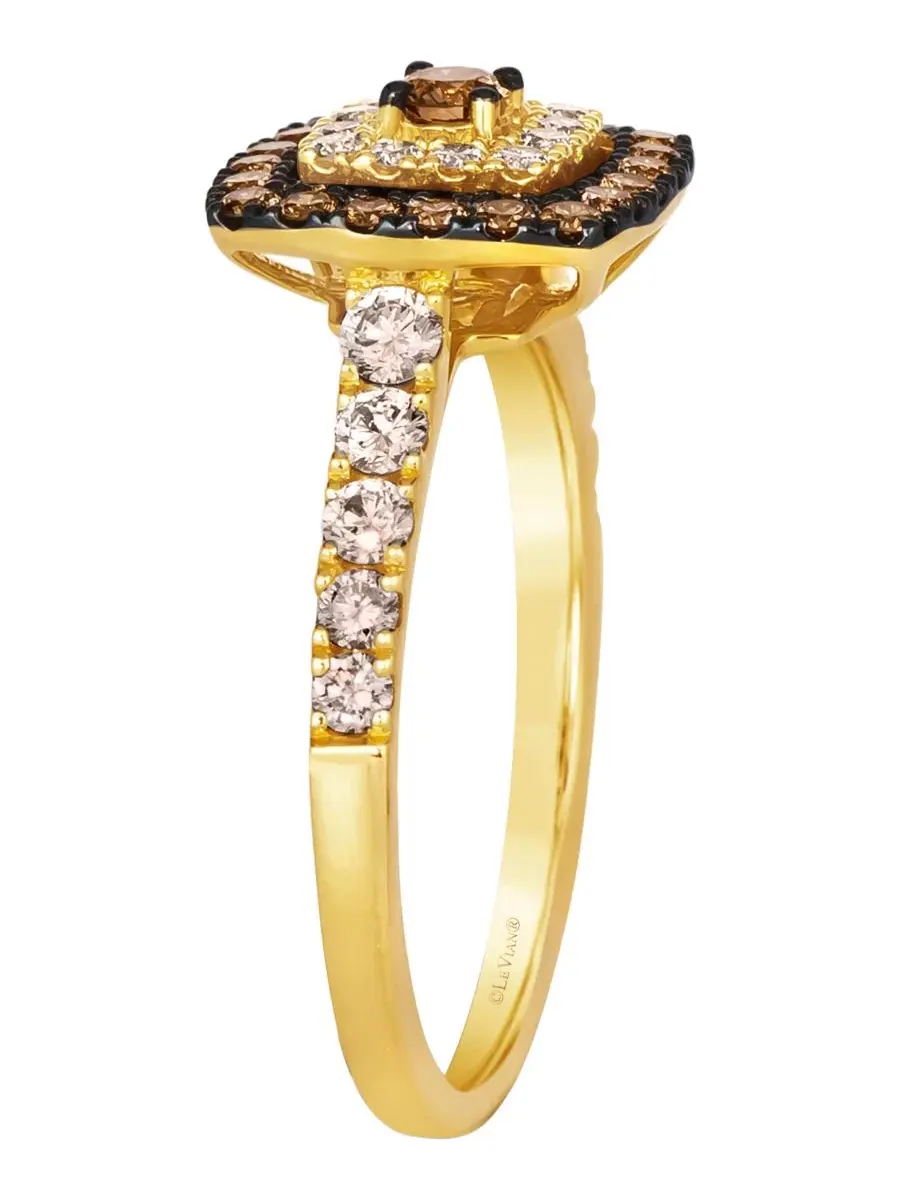 Кольцо с бриллиантами Nude Diamond (0.43 ct. t.w.) и Chocolate Diamond (0.34 ct. t.w.) в 14k Honey — изображение 3 из 3