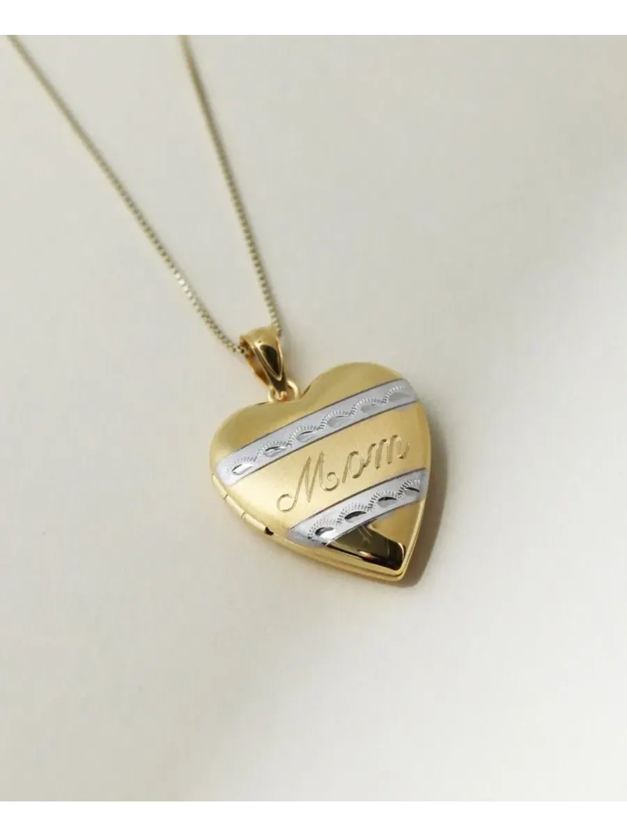 Кулон-медальон с фотографией Mom Two Tone The M Jewelers — изображение 2 из 6, оттенок золото