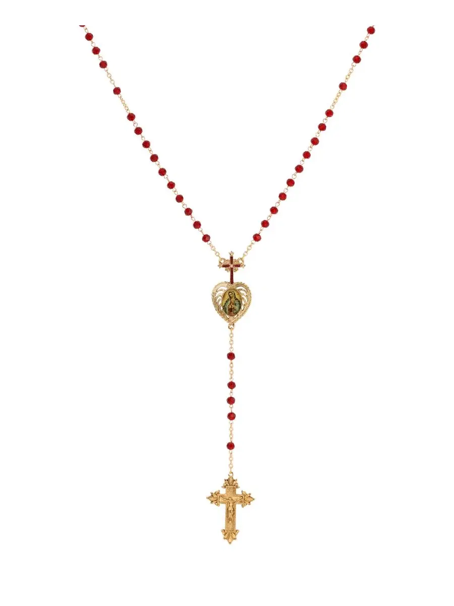 Ожерелье-четки с медальоном Сердце Леди Гваделупской Symbols of Faith