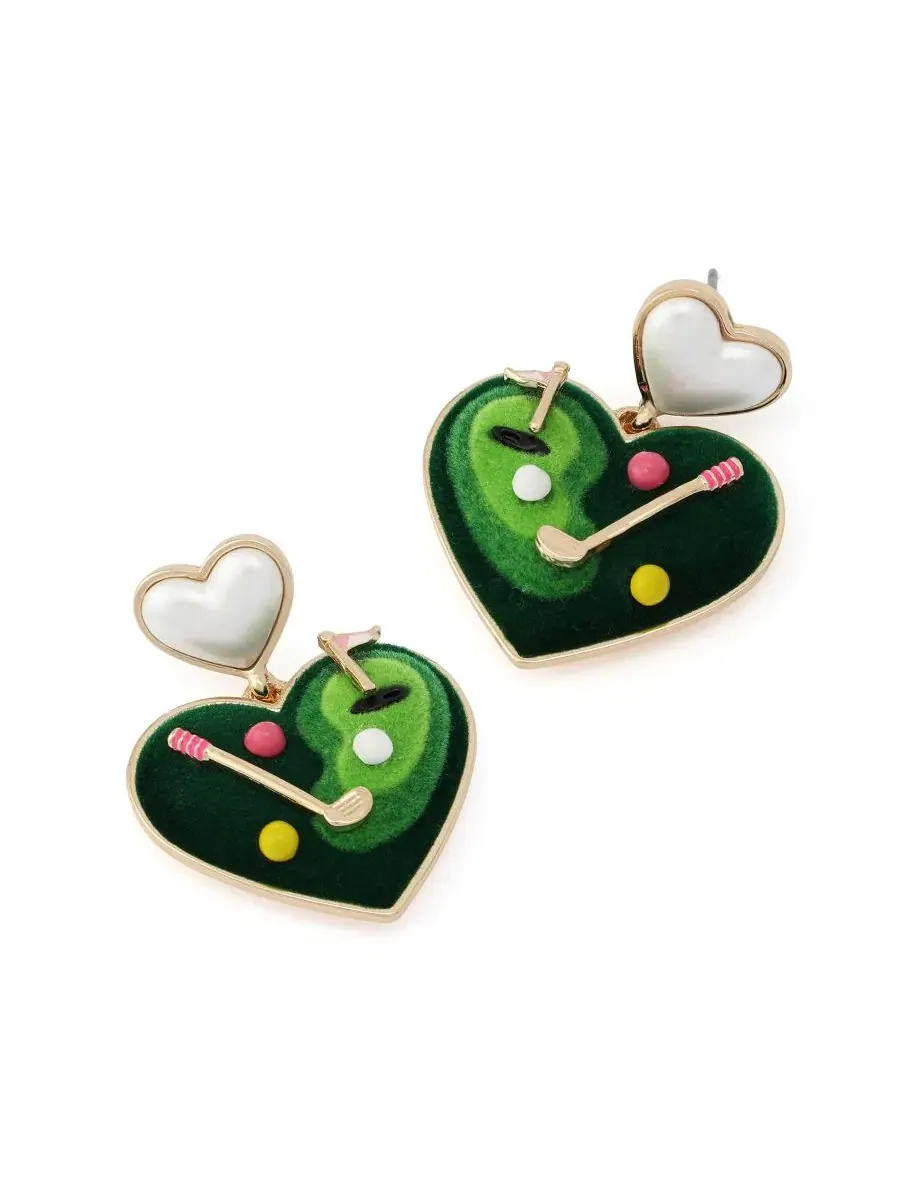 Серьги-подвески в форме сердца из искусственного перламутра Betsey Johnson — изображение 3 из 4, оттенок зеленый