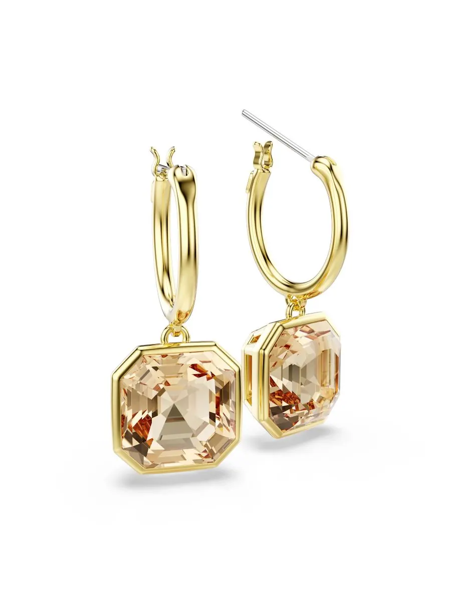 Серьги-подвески Millenia с золотым покрытием Swarovski — изображение 2 из 6, оттенок золото