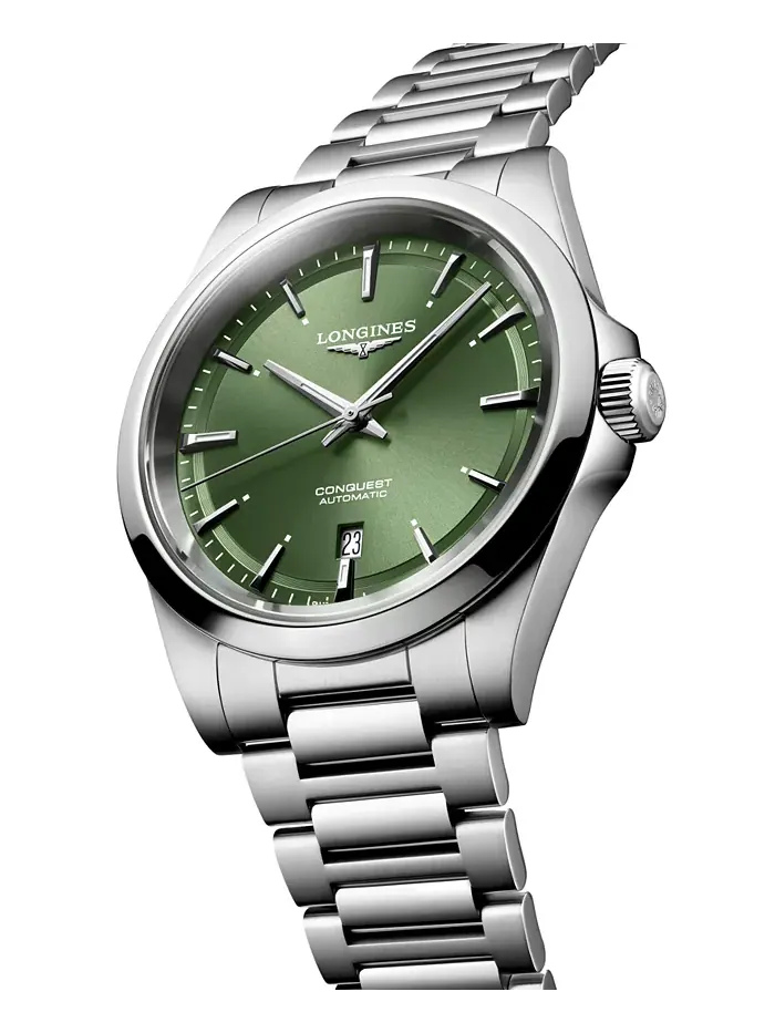 Мужские автоматические часы Swiss Automatic Conquest с браслетом из нержавеющей стали, 41 мм — изображение 2 из 3