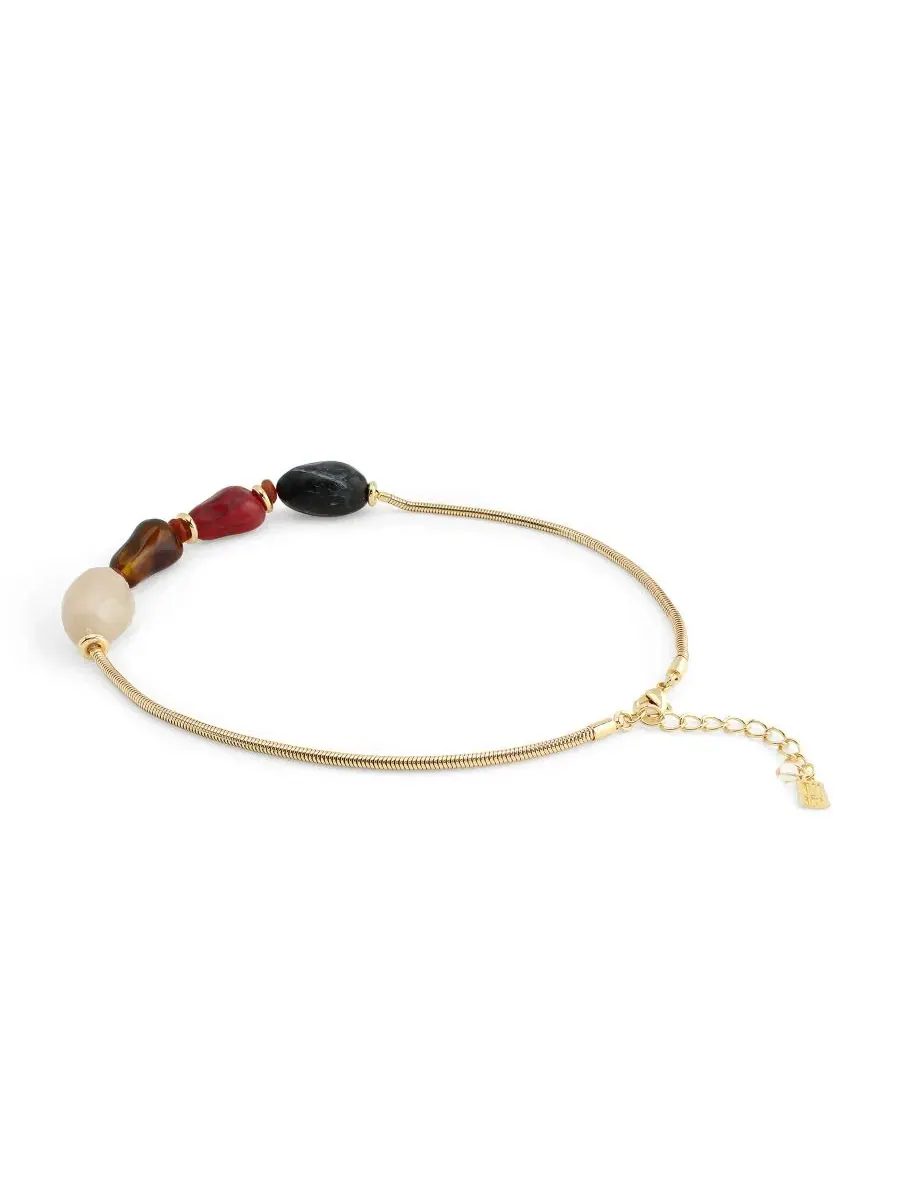 Колье из смешанных камней Multi-Colored Stone Bib Necklace Robert Lee Morris Soho — изображение 3 из 5, оттенок мульти