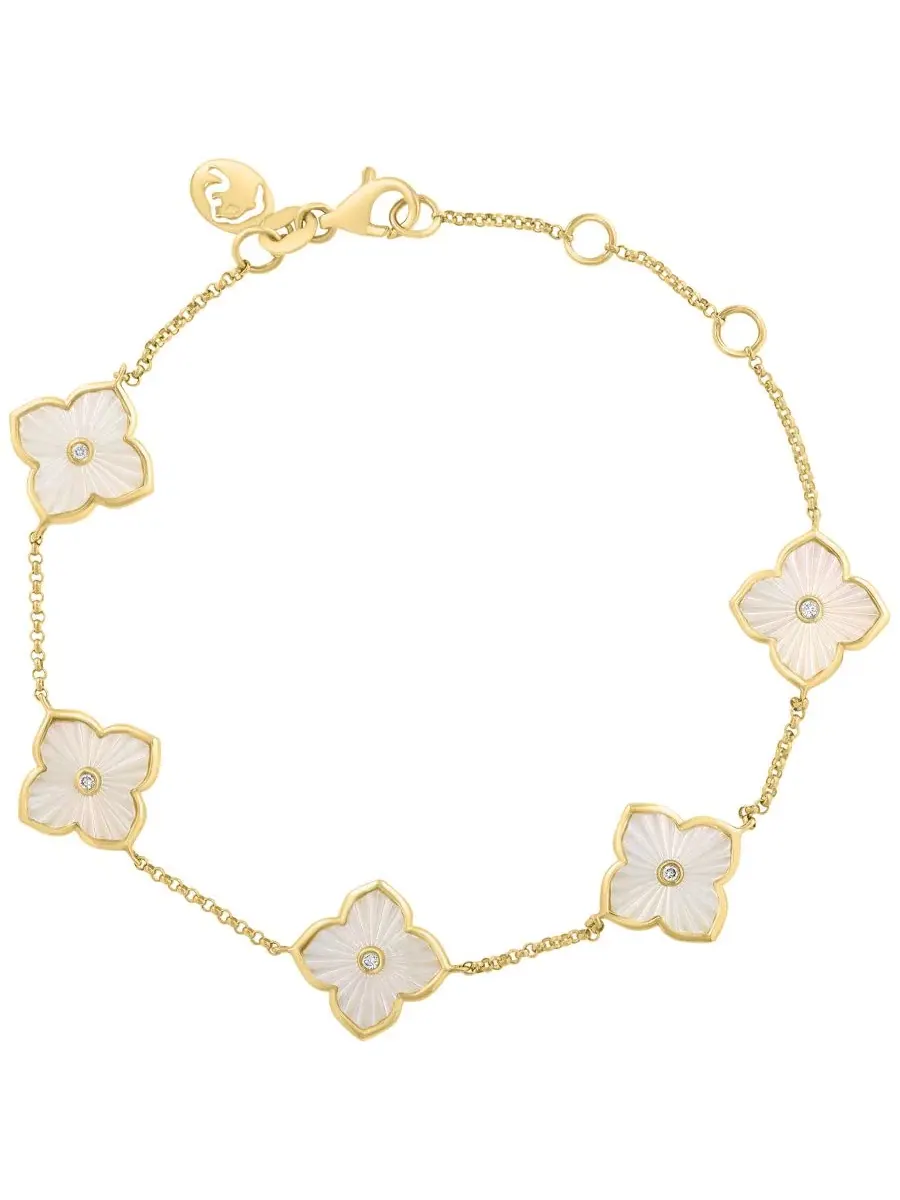 Браслет с жемчугом Mother of Pearl и бриллиантами, 10,4 мм, 1/20 ct. t.w. — изображение 1 из 3