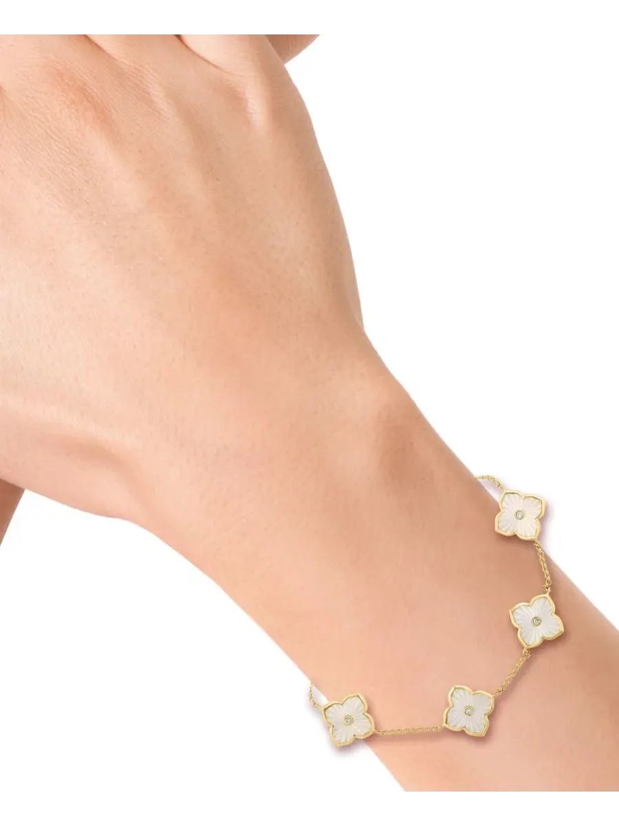 Браслет с жемчугом Mother of Pearl и бриллиантами, 10,4 мм, 1/20 ct. t.w. — изображение 3 из 3