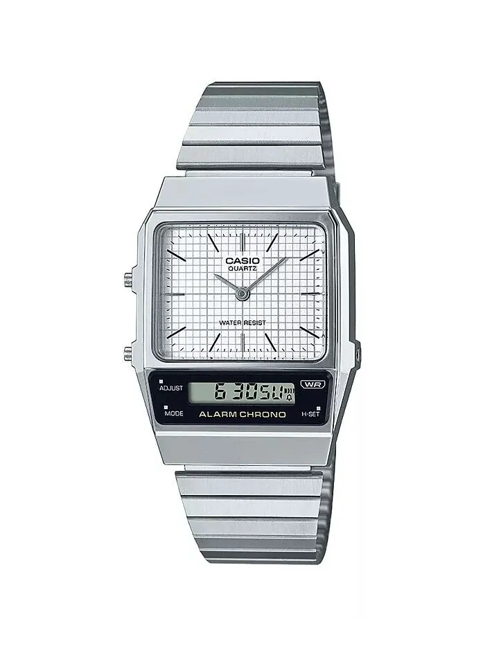 Часы Casio унисекс из нержавеющей стали серебристого цвета, 32,1 мм, AQ800E-7A2VT G-Shock