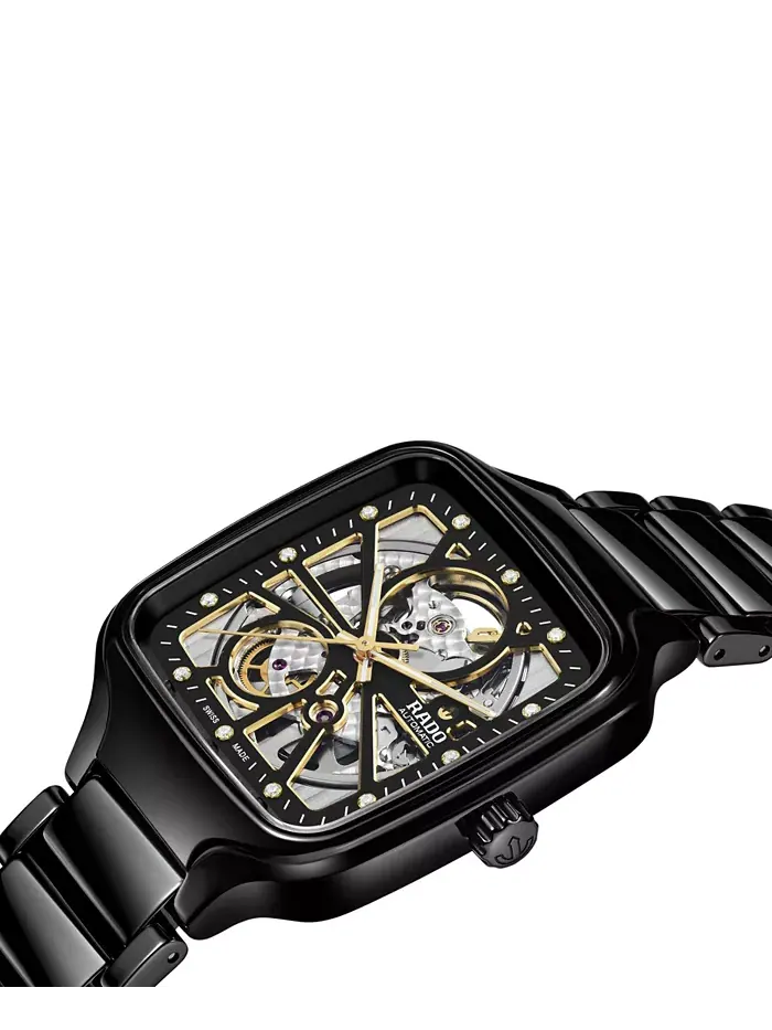 Унисекс-часы Swiss Automatic True Square Open Heart с бриллиантами (0 — изображение 2 из 4, оттенок черный