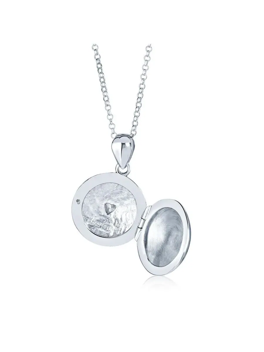 Кулон-медальон с клевером и фото Celtic Lucky Clover Bling Jewelry — изображение 2 из 5, оттенок зеленый