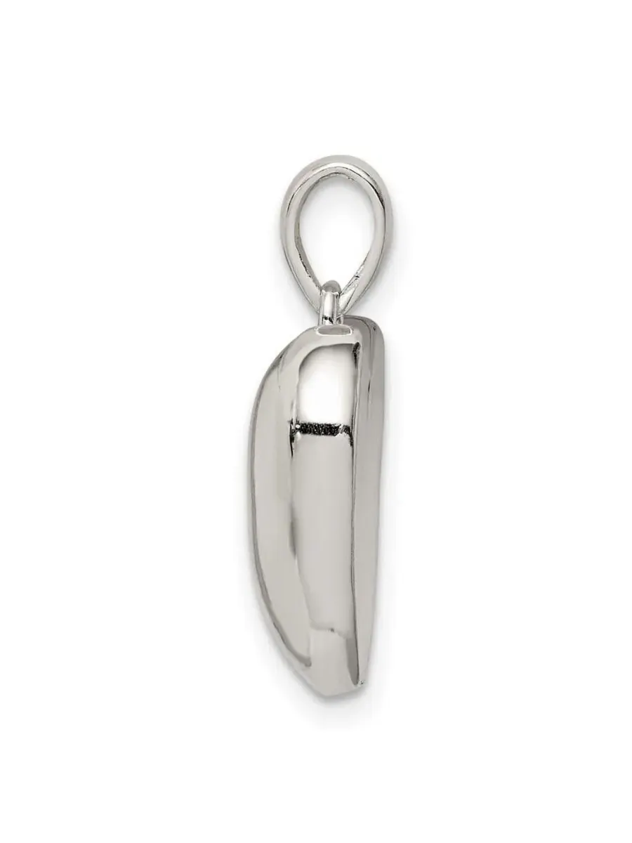 Кулон-сердце с отпечатком ножки, 18 дюймов, серебро 925 пробы, модель Footprint Love Heart Curata — изображение 2 из 6