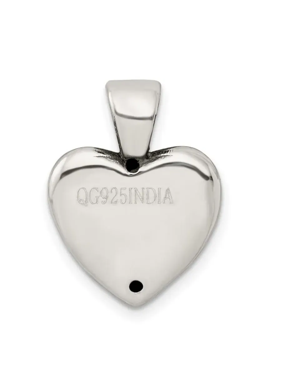 Кулон-сердце с отпечатком ножки, 18 дюймов, серебро 925 пробы, модель Footprint Love Heart Curata — изображение 3 из 6