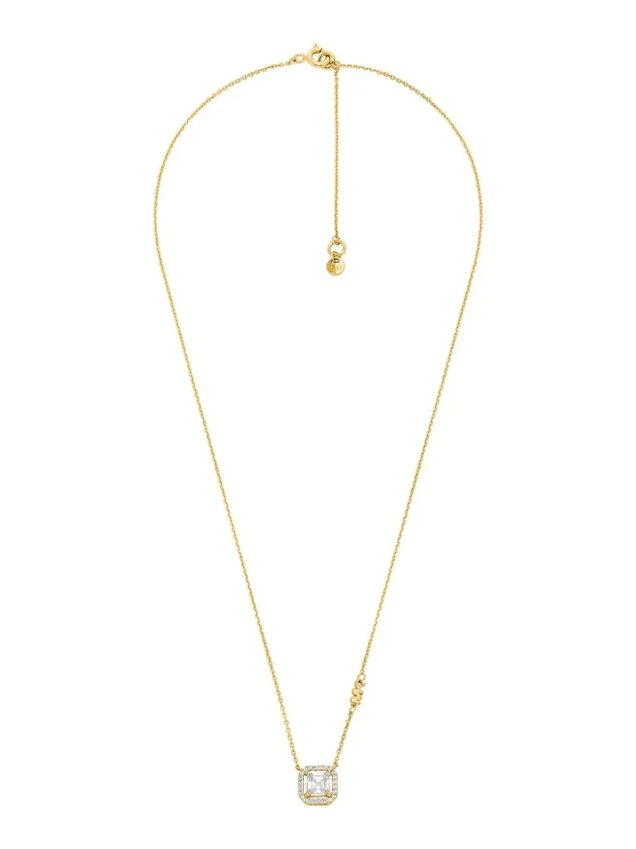 Колье из стерлингового серебра с покрытием 14K Gold и камнем ашер Brilliance Michael Kors — изображение 2 из 3