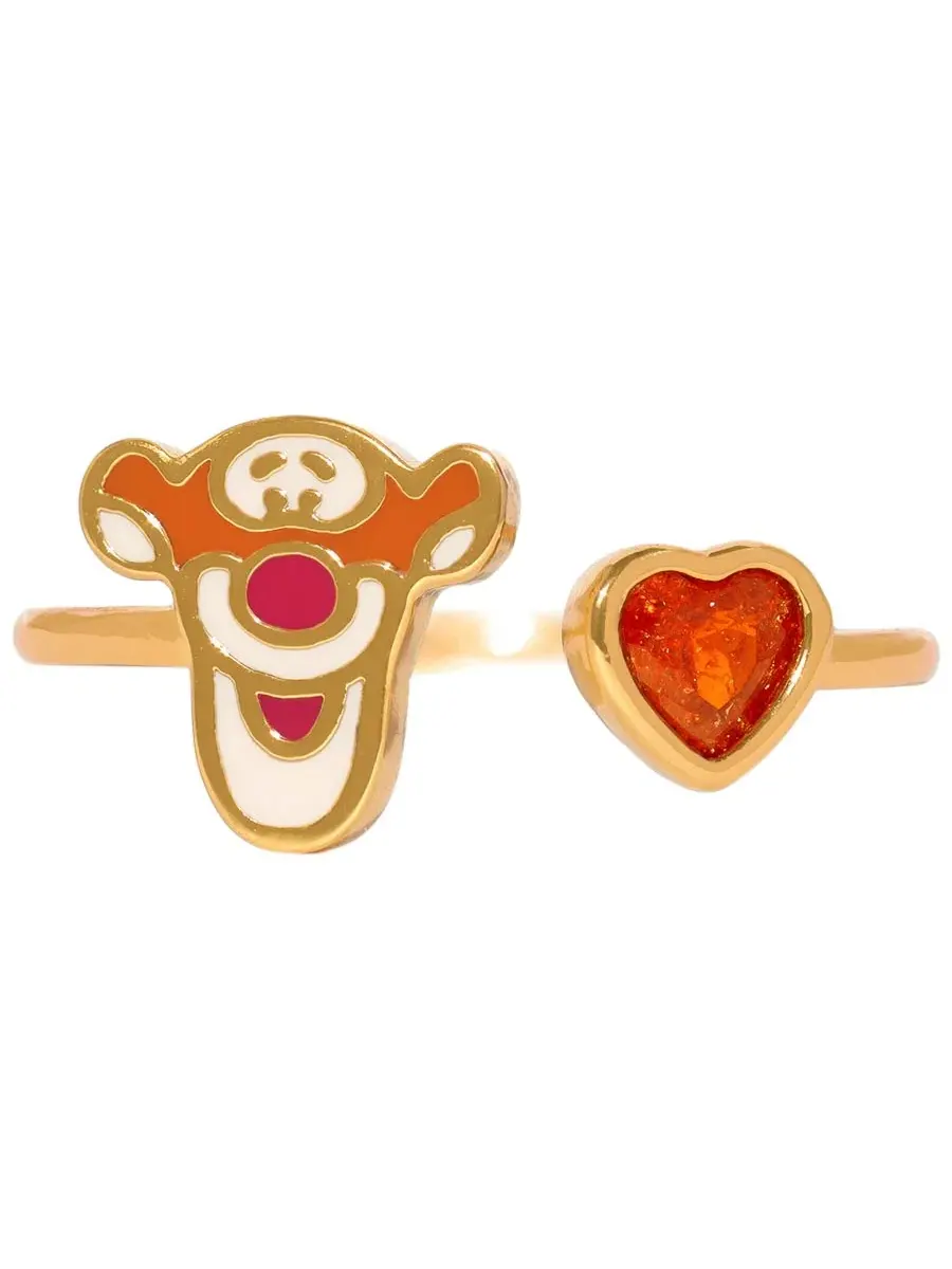 Кольцо регулируемое с кристаллами циркония, модель Crystal Disney Tigger Adjustable Ring Girls Crew — изображение 1 из 3