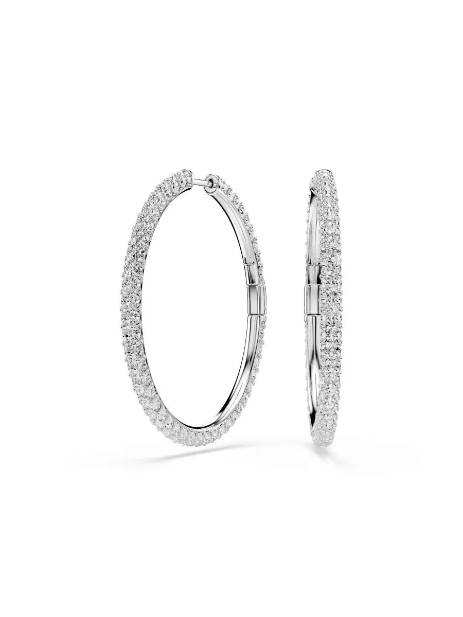 Серьги-гвоздики с кристаллами Swarovski — изображение 1 из 5, оттенок белый