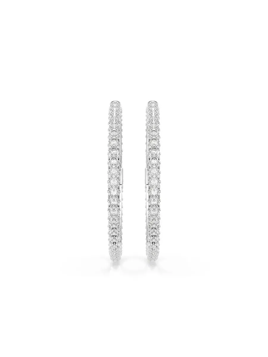 Серьги-гвоздики с кристаллами Swarovski — изображение 2 из 5, оттенок белый
