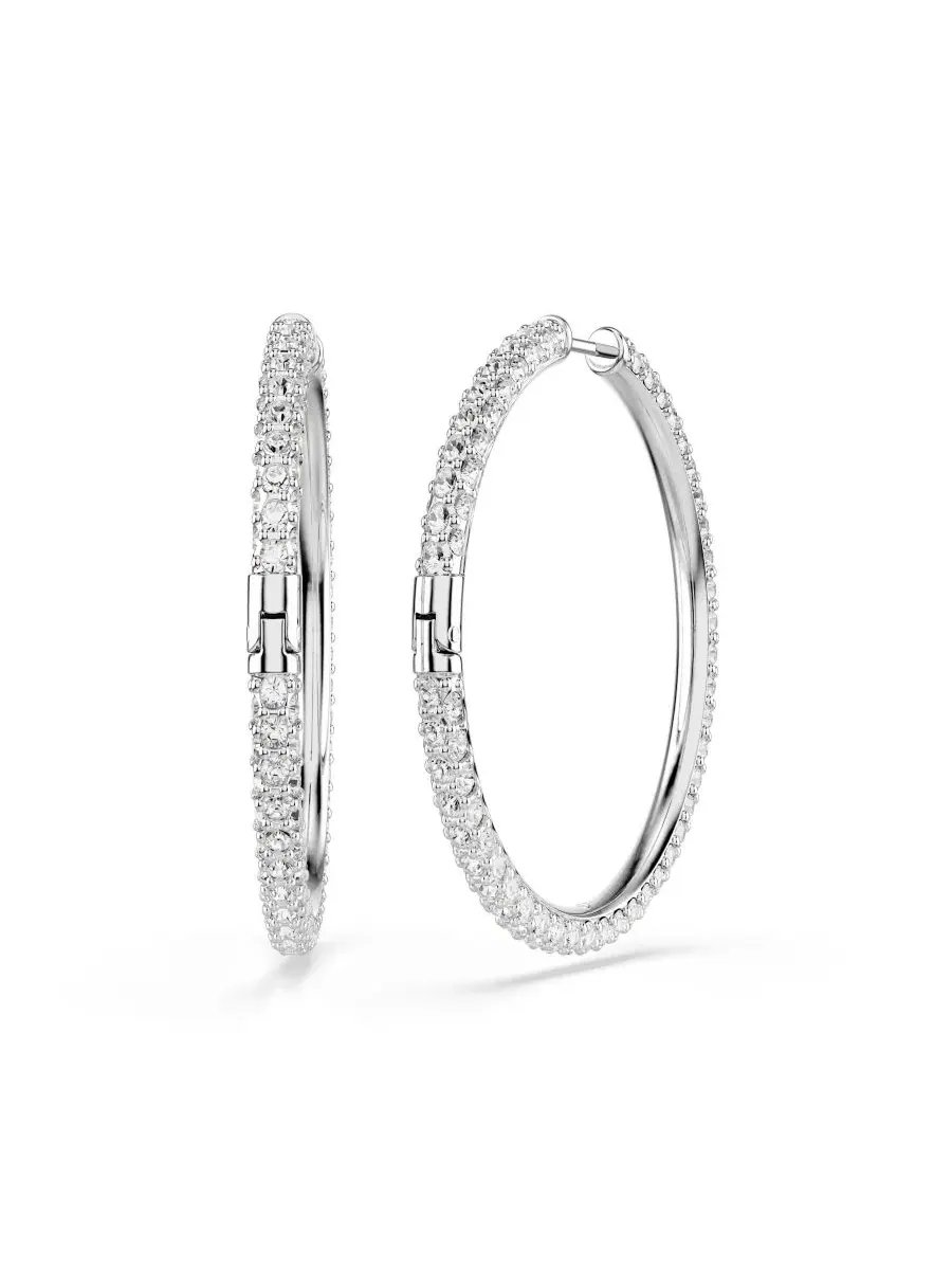 Серьги-гвоздики с кристаллами Swarovski — изображение 4 из 5, оттенок белый
