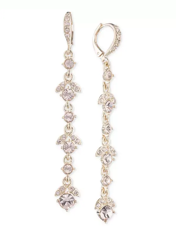 Серьги-Капли с кристаллами Givenchy — изображение 1 из 2, оттенок золото