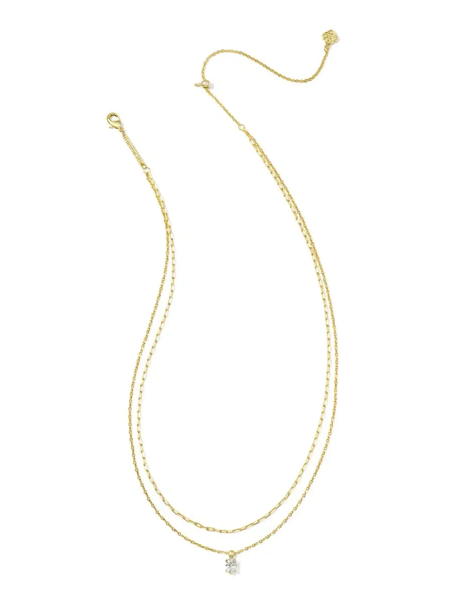 Многослойное колье Cailin с кубическим цирконием Kendra Scott, золото/кристалл — изображение 2 из 4, оттенок золотистый