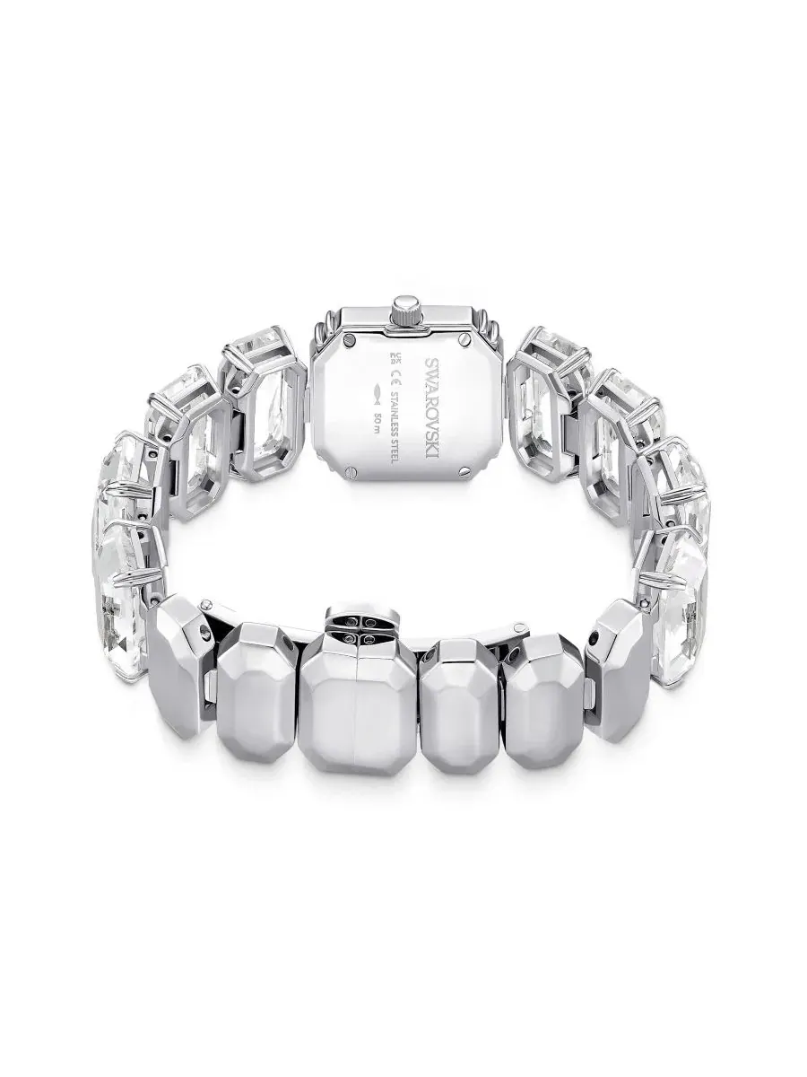 Браслет-часы с кристаллами Octagon Cut Bracelet Watch 23 x 17mm Swarovski — изображение 3 из 8, оттенок белый