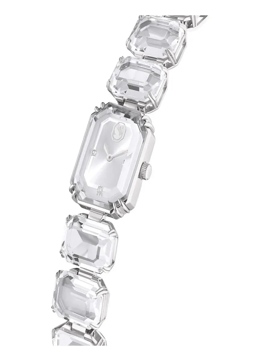 Браслет-часы с кристаллами Octagon Cut Bracelet Watch 23 x 17mm Swarovski — изображение 4 из 8, оттенок белый