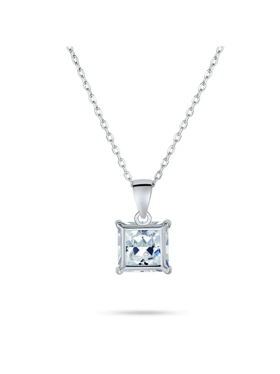 Кулон-подвеска с кубическим цирконием, 1.25 CT, Classic Dainty 4 Prong Set Bling Jewelry — изображение 2 из 3