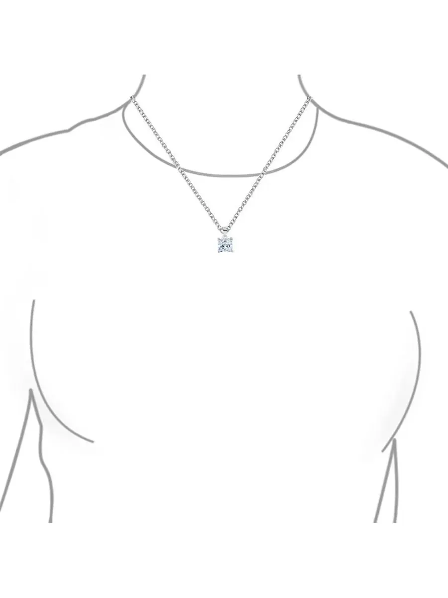 Кулон-подвеска с кубическим цирконием, 1.25 CT, Classic Dainty 4 Prong Set Bling Jewelry — изображение 3 из 3
