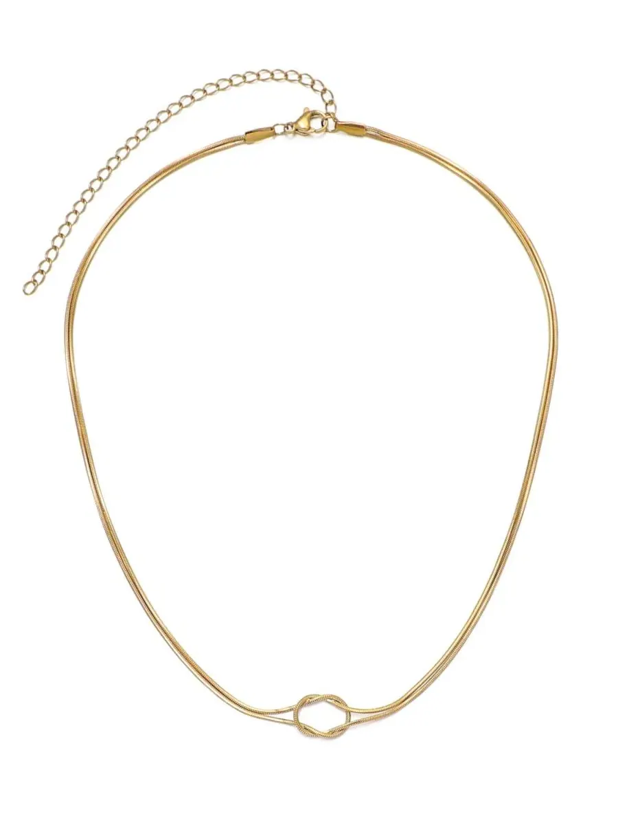 Ожерелье с регулируемым узлом 18k золото ADORNIA — изображение 1 из 3